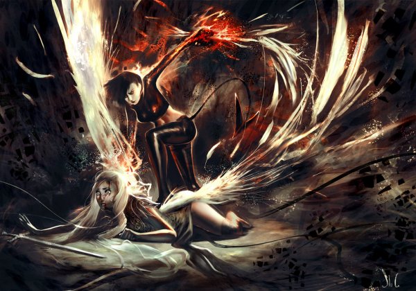 Девушки ангелы и демоны от Sida Chen