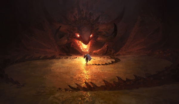 Битва с драконом - арт от Zhengyi Wang